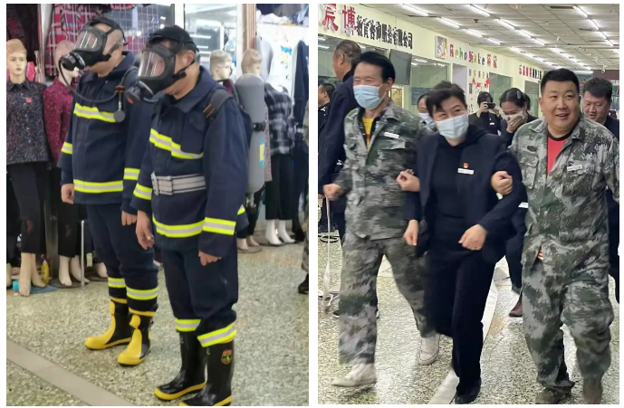 居安思危，防患未“燃”——鞍勤商業(yè)開展消防應急逃生演練(圖3)